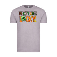 Vintage Zinc Western lucky with clover St. Patricks day Vintage Tee - HowdyJamesFarm