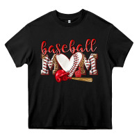 Black Baseball Mom Heavy Core Tee - NancyCooperArtShop