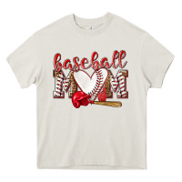 Cream Baseball Mom Heavy Core Tee - NancyCooperArtShop