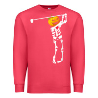 Cardinal Golf Skeleton Pumpkin Halloween Shirt Premium Sweatshirt - maiPhamDesign