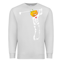 Dove Grey Golf Skeleton Pumpkin Halloween Shirt Premium Sweatshirt - maiPhamDesign