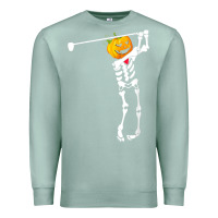 Seafoam Golf Skeleton Pumpkin Halloween Shirt Premium Sweatshirt - maiPhamDesign