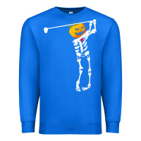 True Royal Golf Skeleton Pumpkin Halloween Shirt Premium Sweatshirt - maiPhamDesign