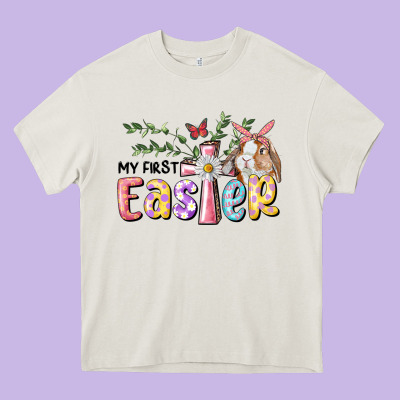 My First Easter Bunny Heavy Core Tee Designed By Ranaportraitstore