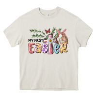 Cream My First Easter Bunny Heavy Core Tee - RanaPortraitStore