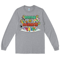 Heather Grey Normal is overrated Long Sleeve Tee - FaDigitalArtStudio