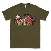 Army Green Game day football popcorn Classic Tee - HowdyJamesFarm