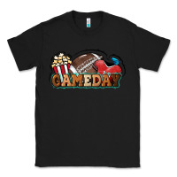 Black Game day football popcorn Classic Tee - HowdyJamesFarm