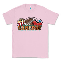Bubblegum Pink Game day football popcorn Classic Tee - HowdyJamesFarm