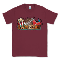Burgundy Game day football popcorn Classic Tee - HowdyJamesFarm