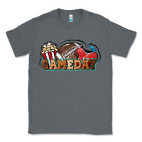 Charcoal Heather Game day football popcorn Classic Tee - HowdyJamesFarm