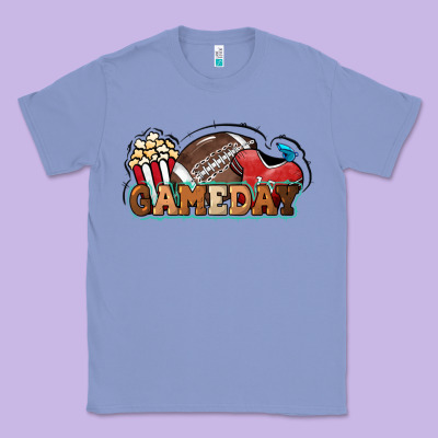 Game Day Football Popcorn Classic Tee Designed By Howdyjamesfarm
