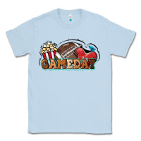Dusty Blue Game day football popcorn Classic Tee - HowdyJamesFarm