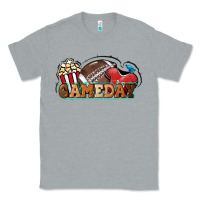 Heather Grey Game day football popcorn Classic Tee - HowdyJamesFarm