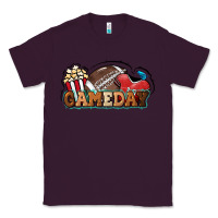 Plum Game day football popcorn Classic Tee - HowdyJamesFarm