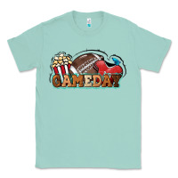 Seafoam Game day football popcorn Classic Tee - HowdyJamesFarm