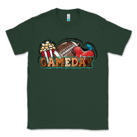Sports Green Game day football popcorn Classic Tee - HowdyJamesFarm