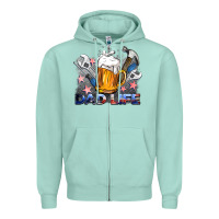 Seafoam dad life beer and tools Zipper Hoodie - BarkalooDesign