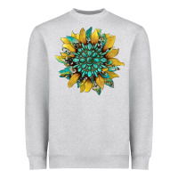 Sunflower With Gemstone And Cowhide Heavyweight Sweatshirt | Teevron