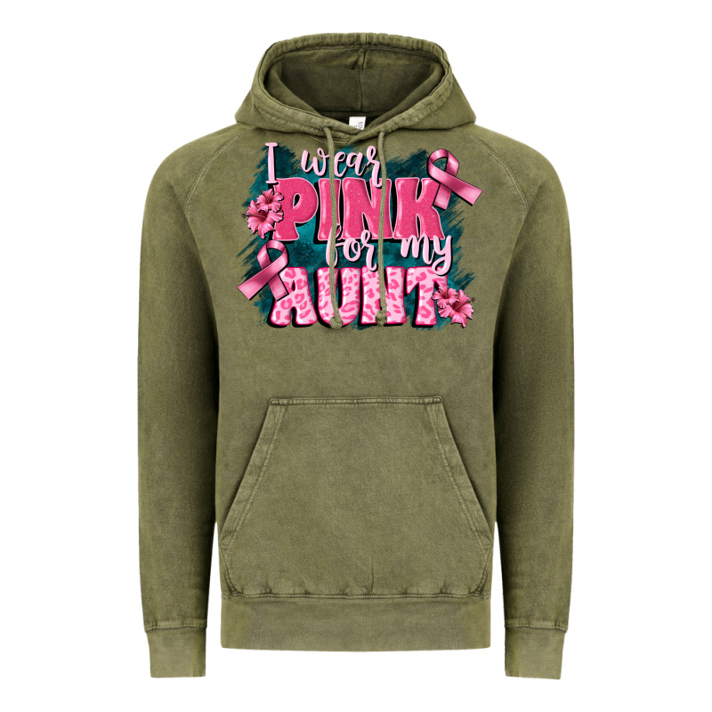 I Wear Pink For My Aunt Vintage Hoodie by FaDigitalArtStudio | Teevron