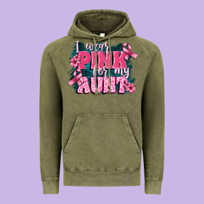 I Wear Pink For My Aunt Vintage Hoodie Designed By Fadigitalartstudio