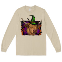 Mushroom highland cow halloween Long Sleeve Tee - RanaPortraitStore