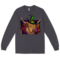 Smoke highland cow halloween Long Sleeve Tee - RanaPortraitStore