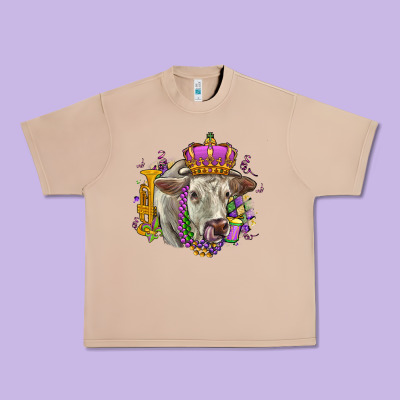 Charolais Mardi Gras Urban Heavy Tee Designed By Oliviacreatesart