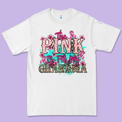 The Pink Is For My Grandma Cancer Awareness Premium Tee Designed By Howdyjamesfarm