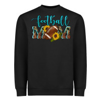 Black western leopard camouflage sunflowers  glitter mom football Heavyweight Sweatshirt - Artiststas
