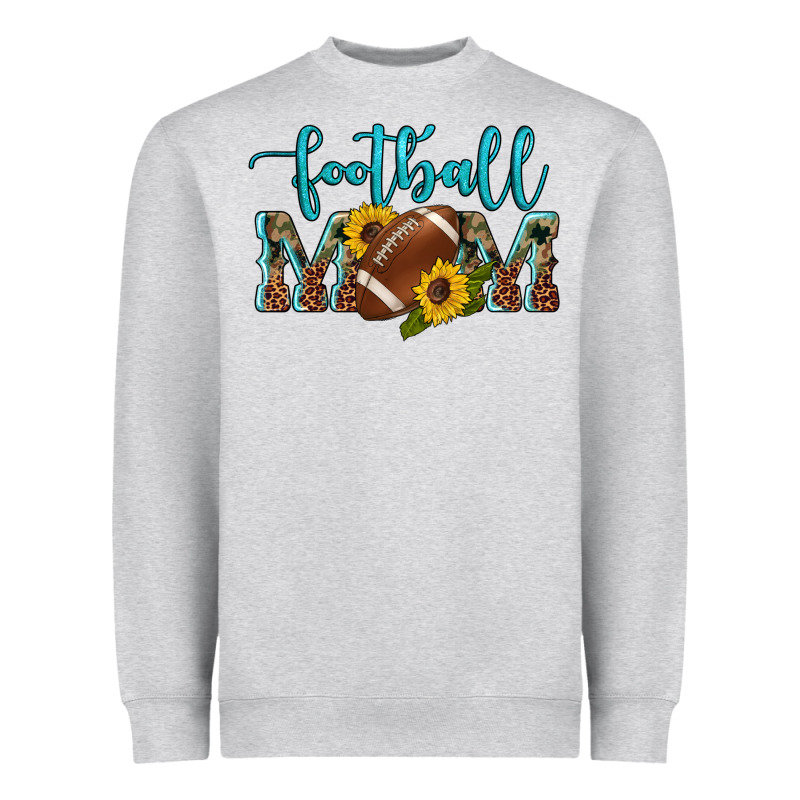 Western Leopard Camouflage Sunflowers  Glitter Mom Football Heavyweight Sweatshirt by Artiststas | Teevron