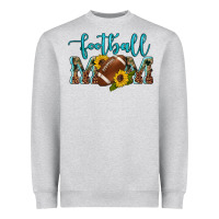 Heather Grey western leopard camouflage sunflowers  glitter mom football Heavyweight Sweatshirt - Artiststas