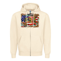 Sandshell western america map usa Zipper Hoodie - BarkalooDesign
