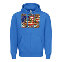 True Royal western america map usa Zipper Hoodie - BarkalooDesign