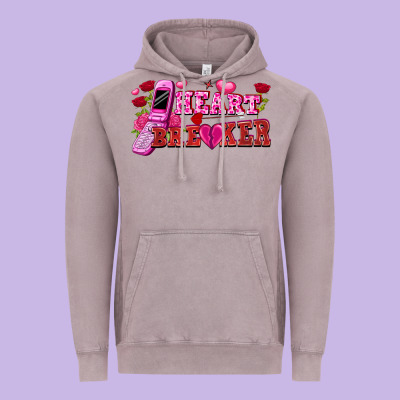 Heart Breaker Valentine's Day Vintage Hoodie Designed By Fadigitalartstudio