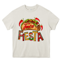 Cream Taco Fiesta Heavy Core Tee - texasbilliewilder