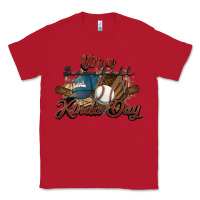 Red It's a Baseball kinda day Classic Tee - HowdyJamesFarm