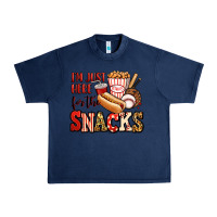 Navy i'm just here for the snacks baseball Urban Heavy Tee - Jasminsmagicworld