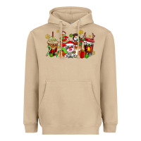 Mushroom christmas cow coffee cups Heavyweight Hoodie - AdoDesignShop