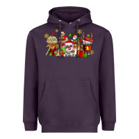 Christmas Cow Coffee Cups Heavyweight Hoodie | Teevron