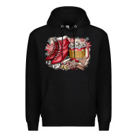 Black Christmas Ice Skating Premium Hoodie - CowhideDigitalArt