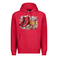 Cardinal Christmas Ice Skating Premium Hoodie - CowhideDigitalArt