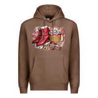 Chestnut Christmas Ice Skating Premium Hoodie - CowhideDigitalArt