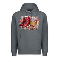 Rock Christmas Ice Skating Premium Hoodie - CowhideDigitalArt
