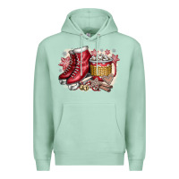 Seafoam Christmas Ice Skating Premium Hoodie - CowhideDigitalArt
