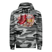 Slate Camo Christmas Ice Skating Premium Hoodie - CowhideDigitalArt