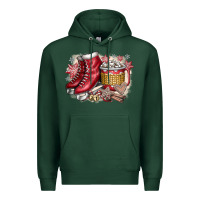Sports Green Christmas Ice Skating Premium Hoodie - CowhideDigitalArt