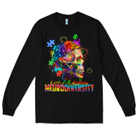 Black Embrace neurodiversity Long Sleeve Tee - FaDigitalArtStudio