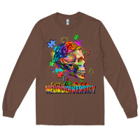 Chestnut Embrace neurodiversity Long Sleeve Tee - FaDigitalArtStudio