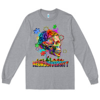 Heather Grey Embrace neurodiversity Long Sleeve Tee - FaDigitalArtStudio
